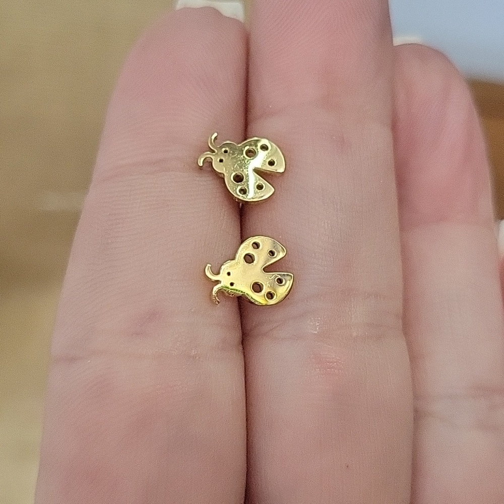 Ladybug Stud Earrings, Choice of Color - Picture 5 of 6